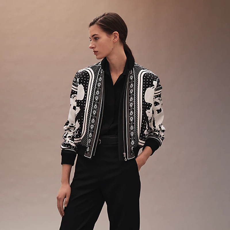 Hermes silk bomber Clearance