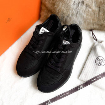 HERMES Escape Sneakers Noir 36.5 *New - Timeless Luxuries