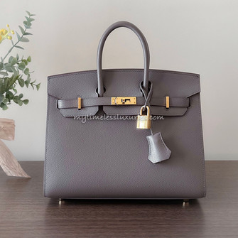 Hermes Birkin 30 Gris Togo Leather Bag