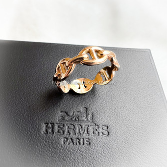 直営買付【HERMES】Chaine d'ancre Enchainee ローズゴールド Hermès Chaîne d'Ancre Enchaînée Bracelet, Toggle Clasp, in