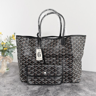 GOYARD 幾何学模様 ブラック トートバッグ Goyard Black Saint Louis GM – Dina C's Fab and Funky