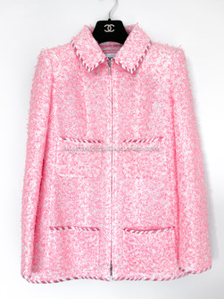 CHANEL ヘリンボーンジャケット 36 CHANEL 20S Runway Pink Tweed Jacket 36 - Timeless Luxuries