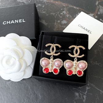 CHANEL 22S CC Butterfly Drop Earrings *New - Timeless Luxuries