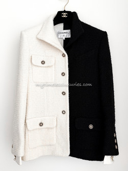 CHANEL 20A Metiers d'Art Runway Black/ White Tweed Jacket 38 CHANEL 20A Metiers d'Art Runway Black/ White Tweed Jacket 38