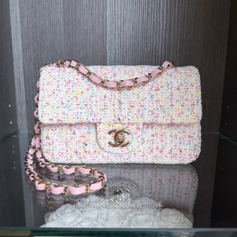 CHANEL 25P Multicolor Confetti Tweed Mini Flap Bag GHW - Timeless
