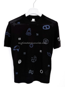 HERMES toy bit カーディガン　40 2025 HERMES 2025 FW 'Candy Libris' Short Sleeve Sweater *New - Timeless
