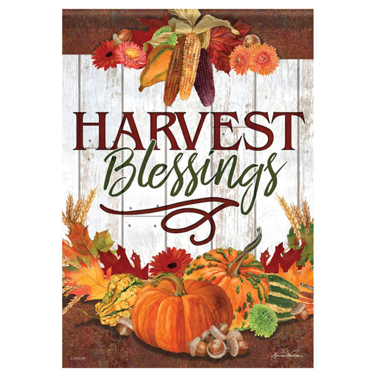 Carson Harvest Garden Flag - Harvest Blessings