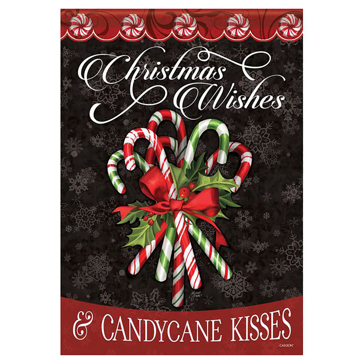 Christmas Garden Flag Candy Cane Bouquet