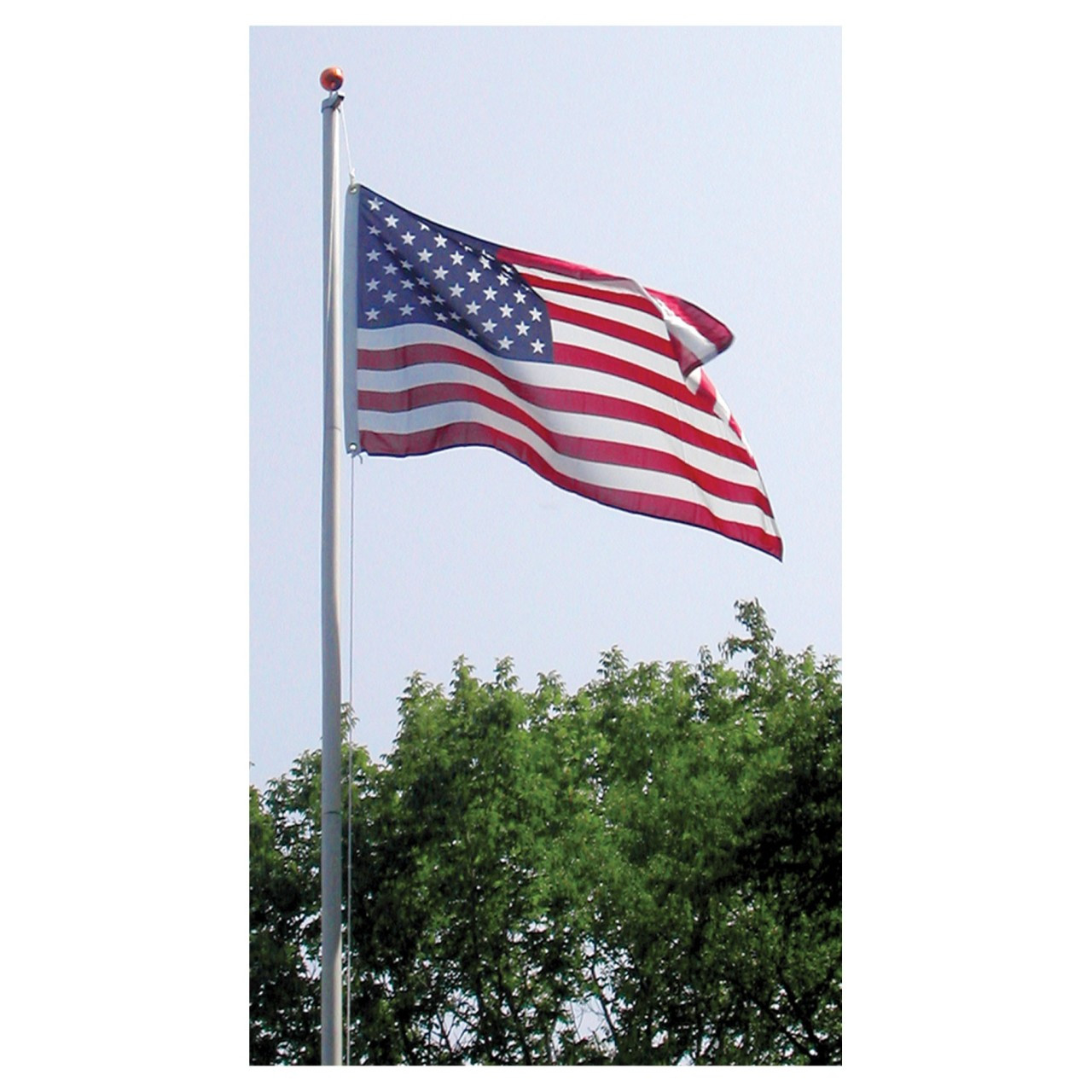 EZ-Pole EZC21 21 ft. Classic Sectional Flagpole Kit with Rope