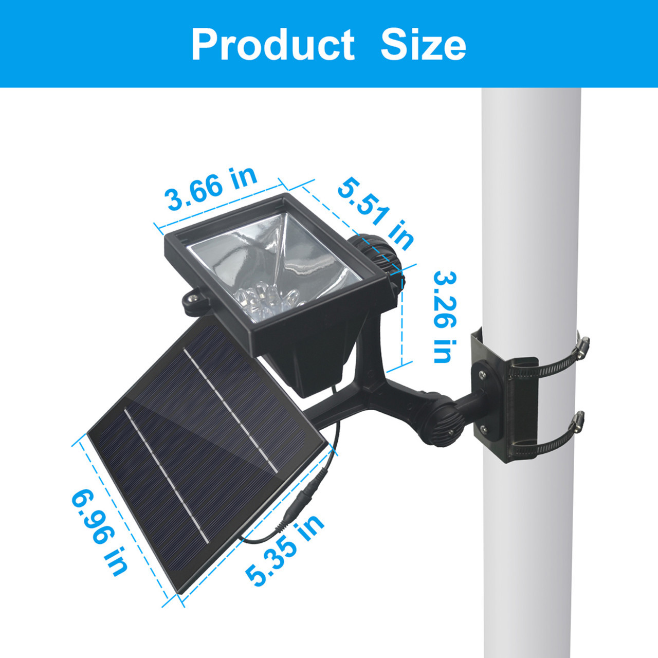 Flagpole solar deals flood lights