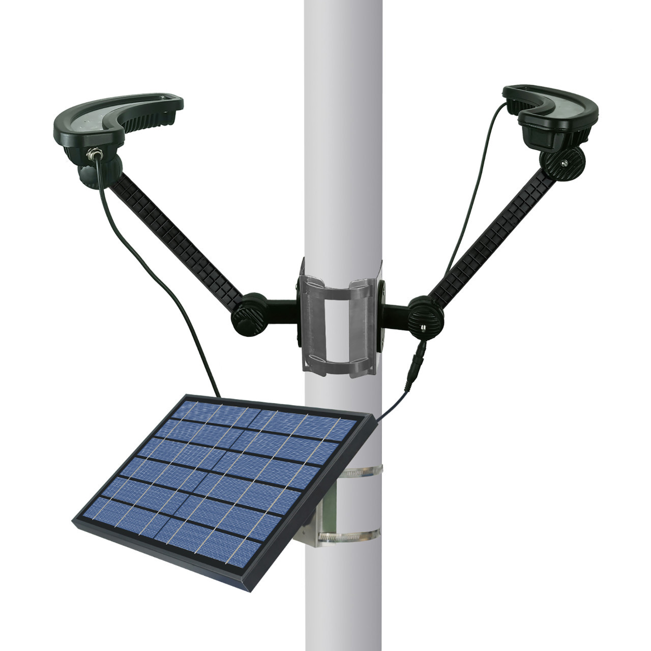 Flagpole light solar powered deals led