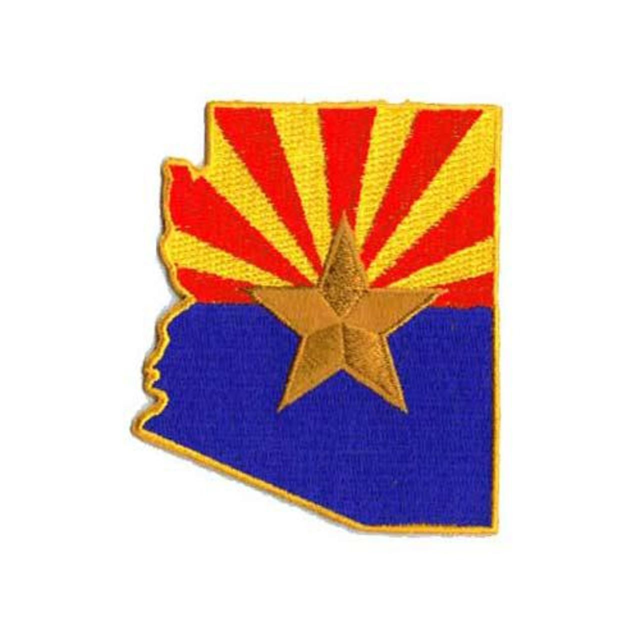 Arizona State Shaped Flag Patch