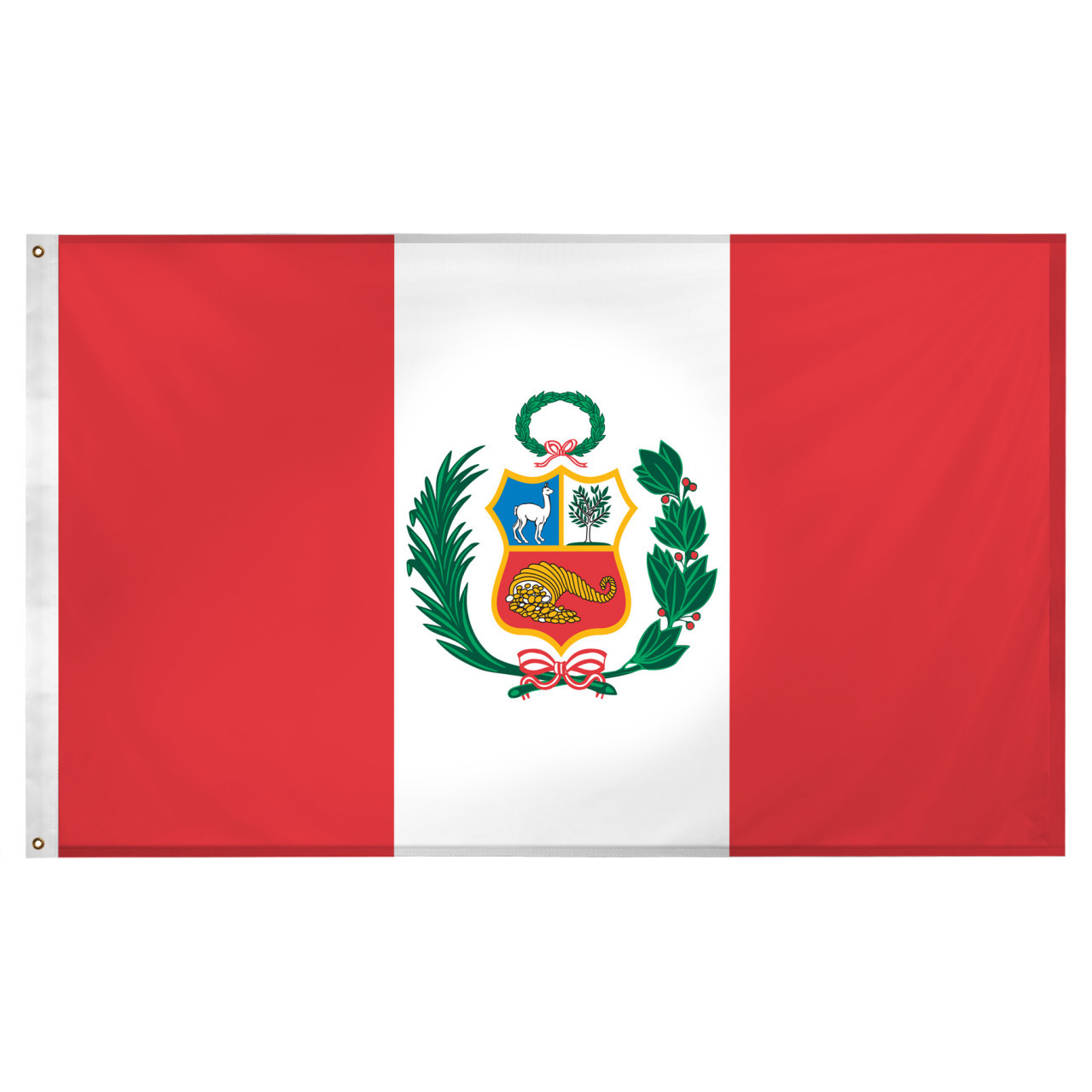 Peru 3ft x 5ft Super Knit Polyester Flag