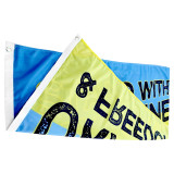 Stand With Ukraine Flag 3ft x 5ft Super Knit Polyester