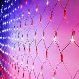 6.5ft x 3.3ft American Flag Net Light - 420 Red, White & Blue LEDs - IP65 Waterproof Rated