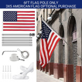 Super Tough 6ft 5-Piece Aluminum Residential Flagpole Kit