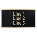 Large Black-on-Brass Engraving Plate - 3.25in x 6.25in