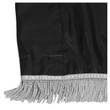 Indoor POW MIA Flag 3x5ft Nylon - Double Sided - Silver Fringe