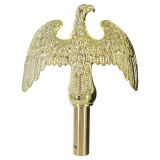 Gold Metal Perched Eagle - For Indoor Wood Pole Only