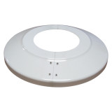 White Standard Profile Split Flash Collar - For 2" Diameter Pole - 8" Outside Diameter