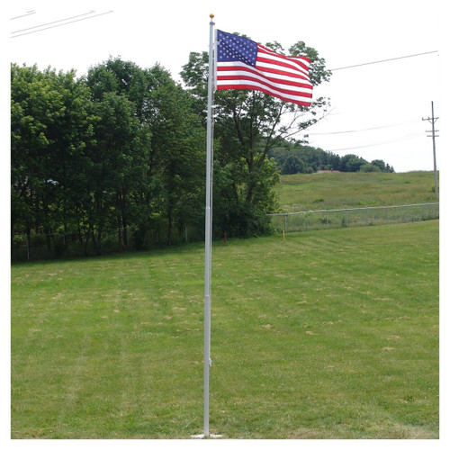 Super Tough Heavy Duty 20ft Residential flagpole with US Made Nylon Flag