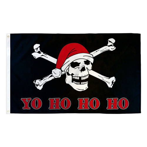 Yo Ho Ho Ho Pirate Flag - 3ft x 5ft Printed Polyester