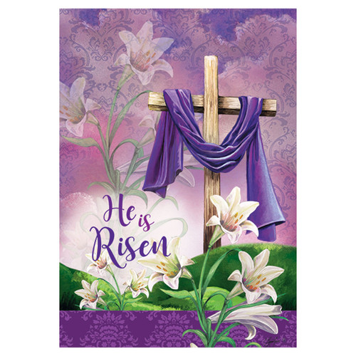 Easter Banner Flag - He Is Risen - 28in x 40in