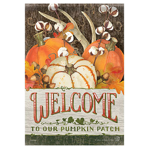 Carson Fall Garden Flag - Pumpkin Patch Welcome - 12.5in x 18in