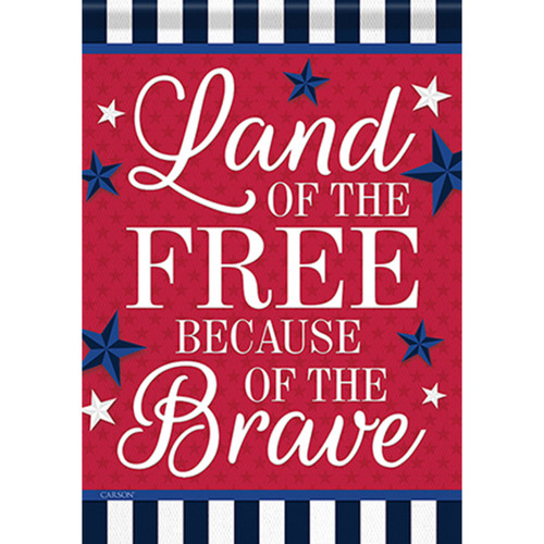 Carson Patriotic Banner Flag - Land of the Free - 28in x 40in