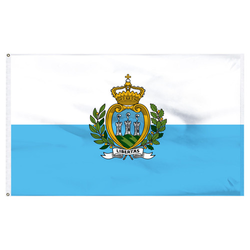 San Marino 2' x 3' Nylon Flag With Seal