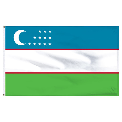 Uzbekistan 5' x 8' Nylon Flag