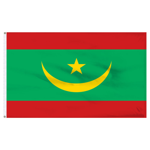 Mauritania 6' x 10' Nylon Flag