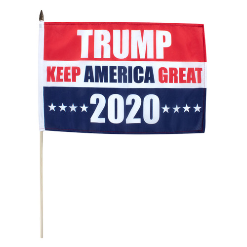 Trump Keep America Great 2020 12" x 18" Stick Flag