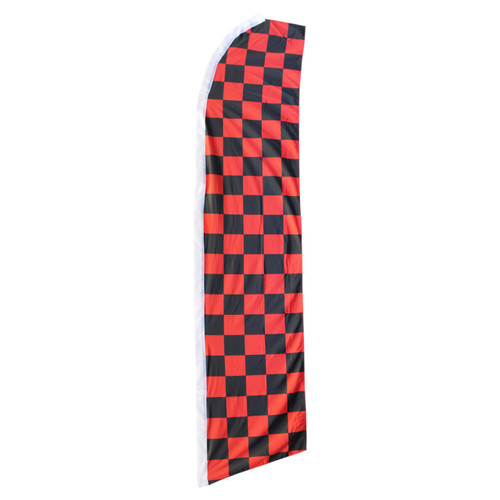 Red and Black Checkered Swooper Flag - 11.5ft x 2.5ft