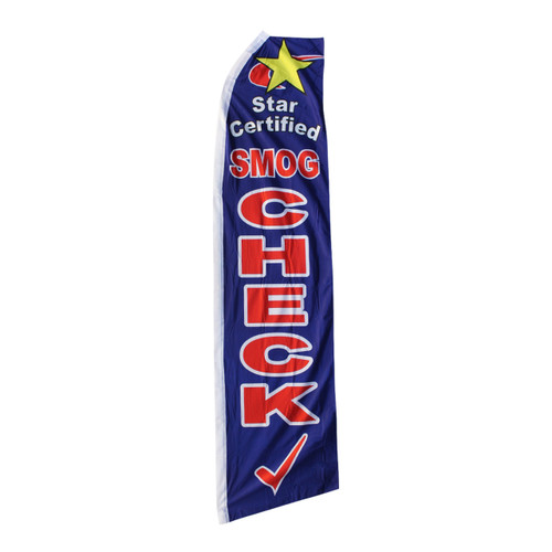 Star Smog Check Swooper Flag - 11.5ft x 2.5ft