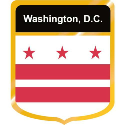 Washington D.C. Flag Crest Clip Art - Downloadable Image