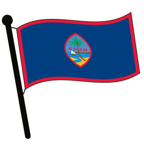 Guam Waving Flag Clip Art - Downloadable Image