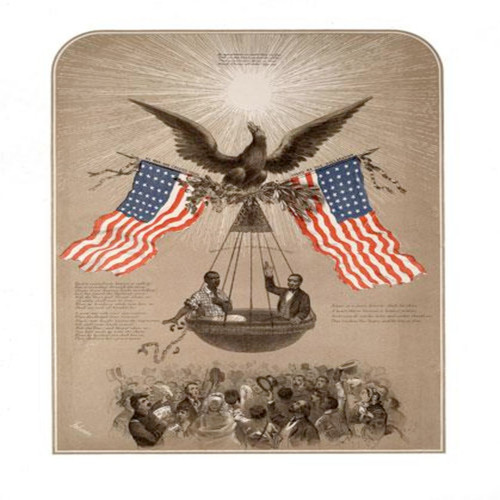 The American Declaration of Independence Illustrated Poster Art c1861 - Downloadable Image