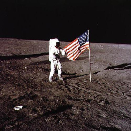 American Flag Moonwalk Wallpaper 1024x768