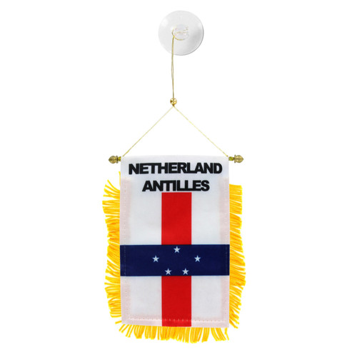 Netherlands Antilles Mini Window Banner - 4in x 6in