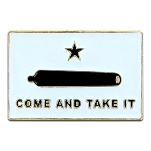 Gonzales Flag Lapel Pin - Come and Take It - 1" x 7/8"