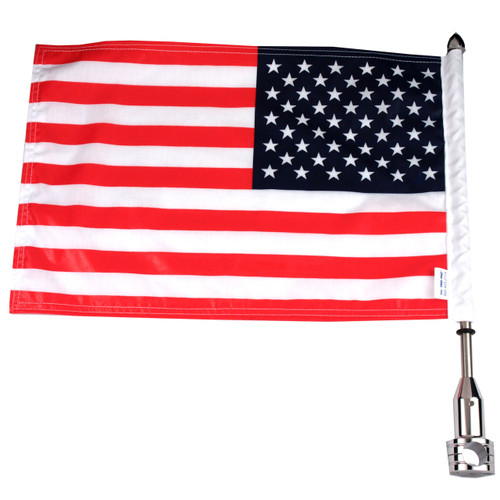 Parade Fixed Stainless Steel Motorcycle Flag Mount - 3/4"