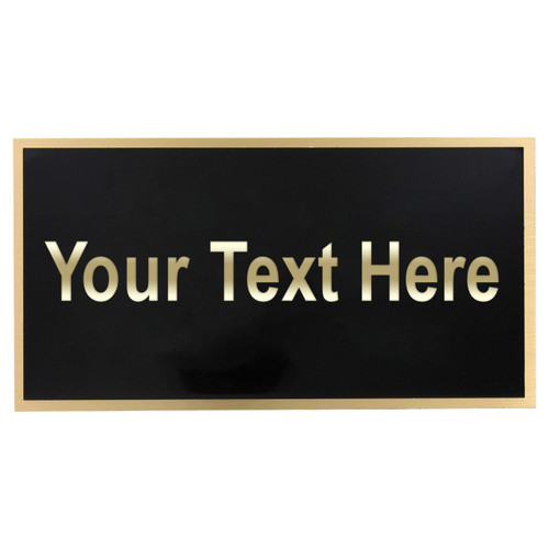 Large Black-on-Brass Engraving Plate - 3.25in x 6.25in