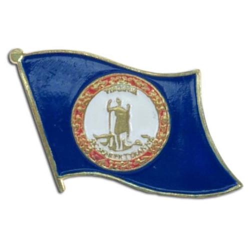 Virginia Flag Lapel Pin - 3/4" x 1/2"