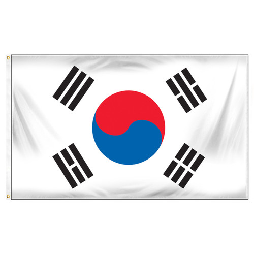 South Korea 3ft x 5ft Printed Polyester Flag