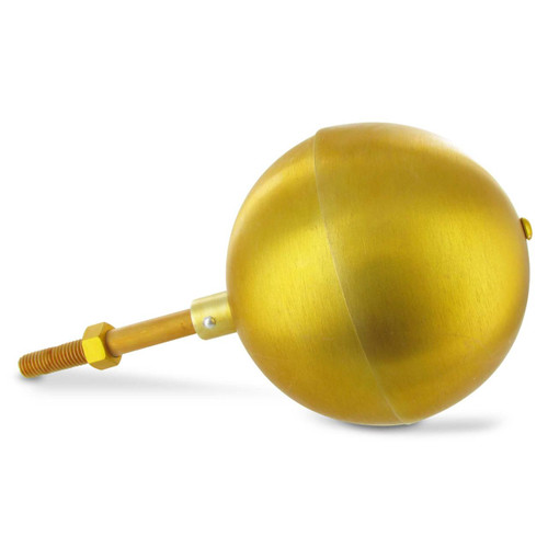 Gold Anodized Aluminum Ball Topper - 5in
