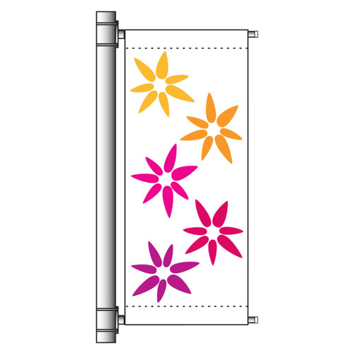 Deluxe Single Silver Banner Arm Mounting Kits - 30in