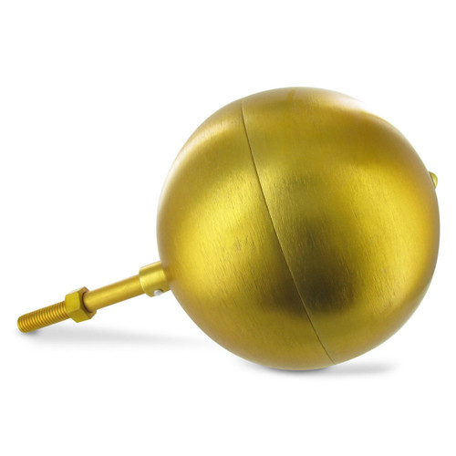 Gold Anodized Aluminum Ball Topper - 8in