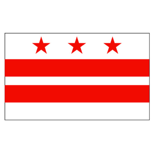 D.C. flag 3 x 5 feet Super Knit polyester