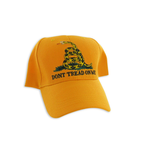 Gadsden Flag Adjustable Hat - Yellow - Dont Tread On Me